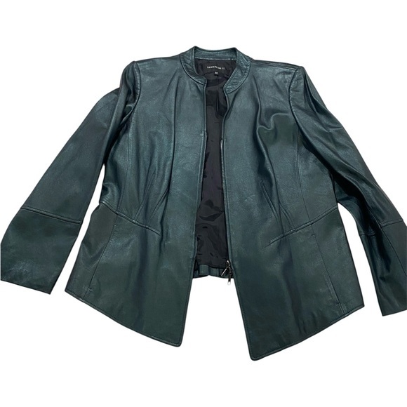 Lafayette 148 New York Jackets & Blazers - Lafayette 148 New York metallic green lambskin jacket